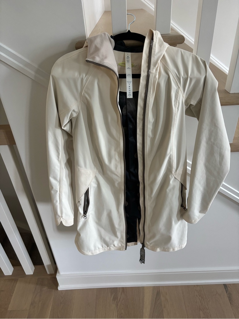 lululemon athletica Cream Hooded Trench Coat